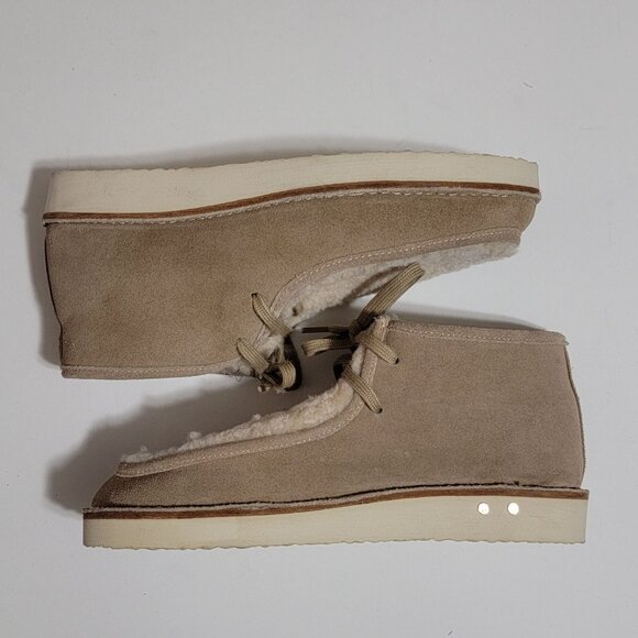 NEW Beek Alpine Swift Bootie Womens 8 Shearling Cozy Tan Suede Warm Outdoors - Picture 2 of 9